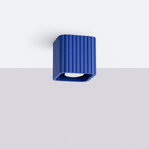 Sollux Lighting Plafondlamp RIFF 1 ultramarijn GU10 - 10x10x10cm