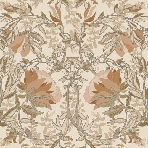 ESTAhome behang vintage bloemen in art nouveau stijl lichtbeige en oudroze - 0.53 x 10.05 m - 139459 - vtwonen shop