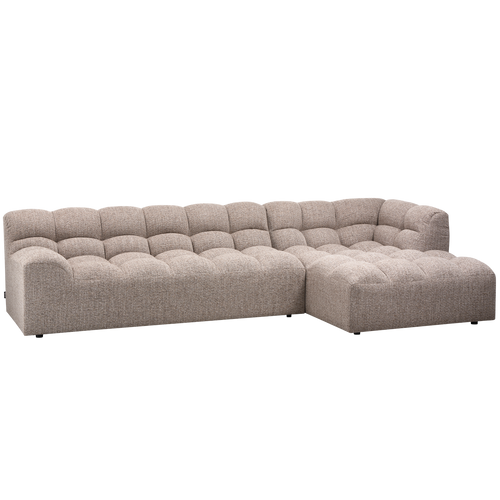 WOOOD chaise longue Allure - Polyester - Bruin Melange - 79x324x165 - vtwonen shop