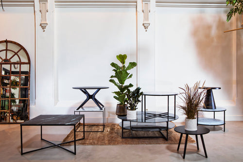 Rebellenclub Salontafel Sala - Ø120 cm - Getint Glas - vtwonen shop