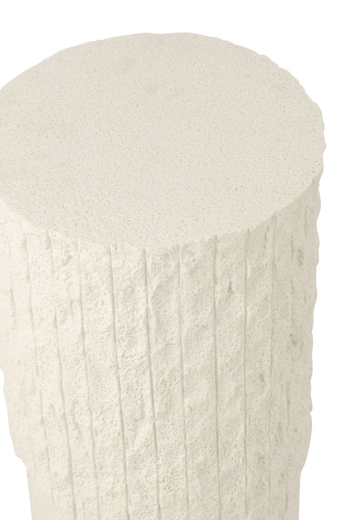 J-Line decoratie Sokkel Rocky Reliëf - polyresin - wit - medium
