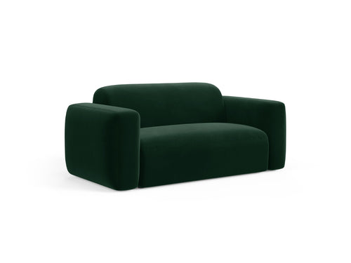 Cosmopolitan Design Modulaire bank Strino 2-zits, flueel flessengroen - 98x180x78cm