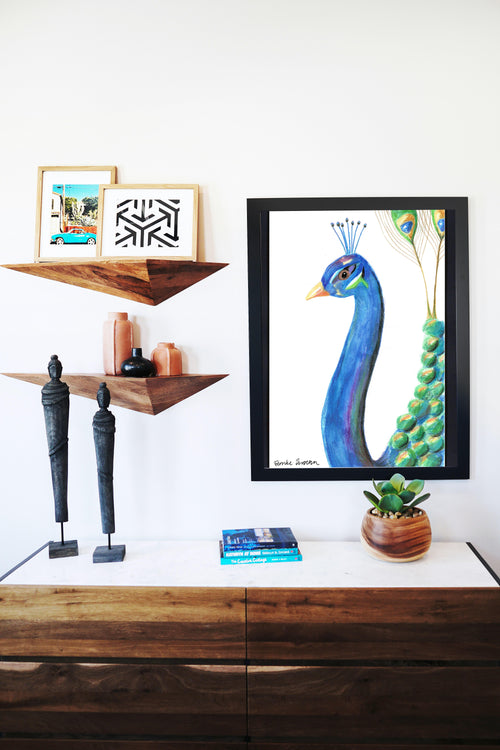 Catchii poster Peacock Head - meerkleurig - 297x210 cm