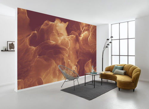 Sanders & Sanders fotobehang vuur golf warm oranje - 400 x 280 cm - 612070