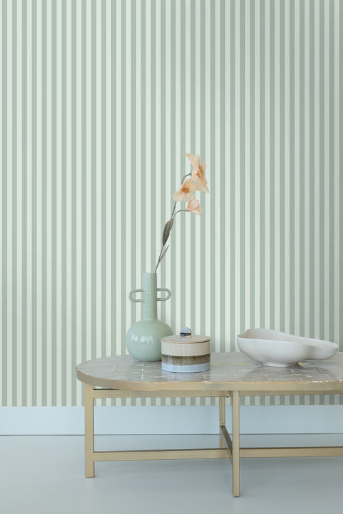 ESTAhome behang strepen vergrijsd groen - 53 cm x 10.05 m - 130953 - vtwonen shop