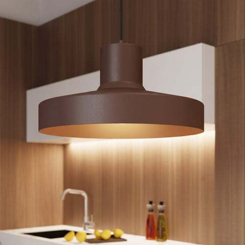 Sollux Lighting Hanglamp BILO bruin - 35x35x120cm