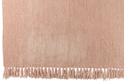 J-Line deken Chenille - polyester - roze