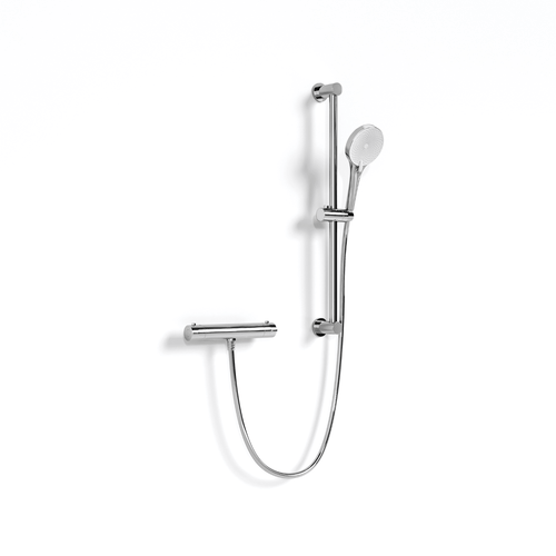 LOMAZOO thermostatische doucheset Cielo - met handdouche - chroom - h.o.h. 12 cm