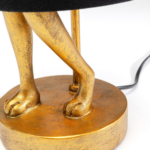Kare Design tafellamp Animal - konijn - 50cm - goud en zwart - vtwonen shop
