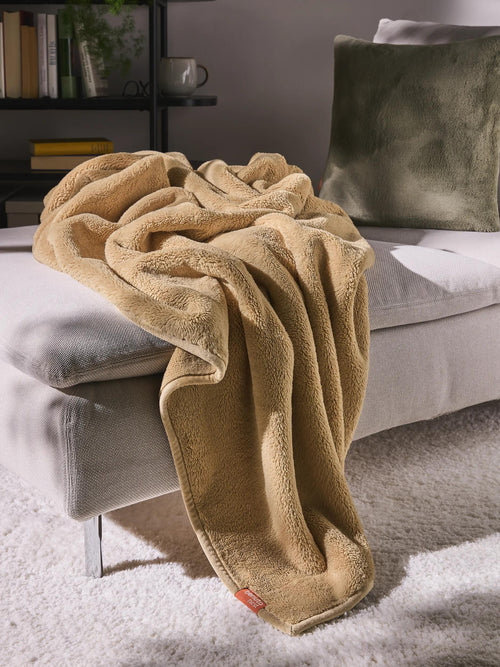 benuta deken Cosi - beige - 200x220 cm
