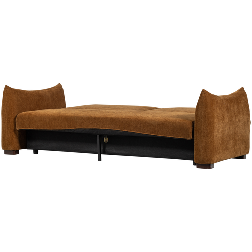 WOOOD 3-zits slaapbank Jonne - Chennile - Bruin - 92x233x105
