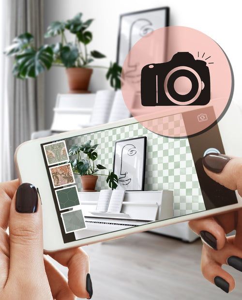 ESTAhome behang geblokt motief groen - 53 cm x 10.05 m - 131290 - vtwonen shop