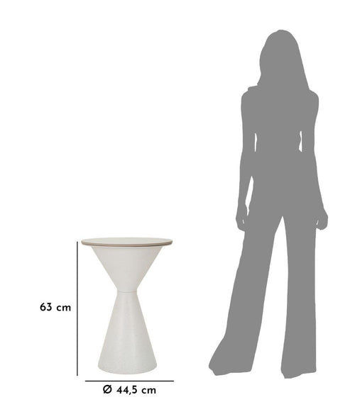 Mauro Ferretti bijzettafel - 44,5x63 cm - wit
