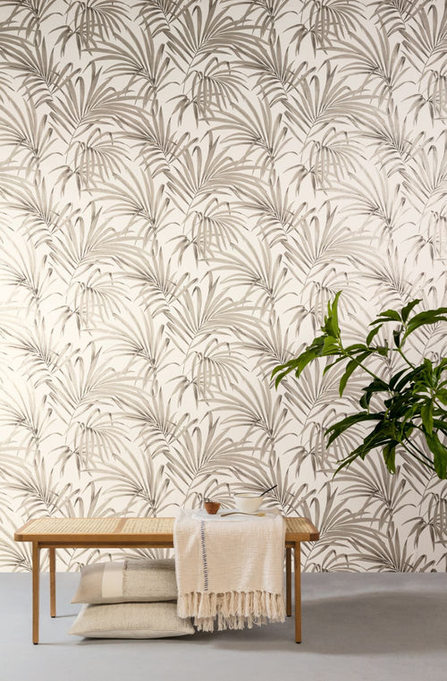 Masureel behang bladeren grijs - 53 cm x 10.05 m - 631963 - vtwonen shop