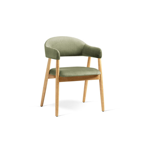 Set van 2 stoelen Adra flueel groente - 59x56x77cm