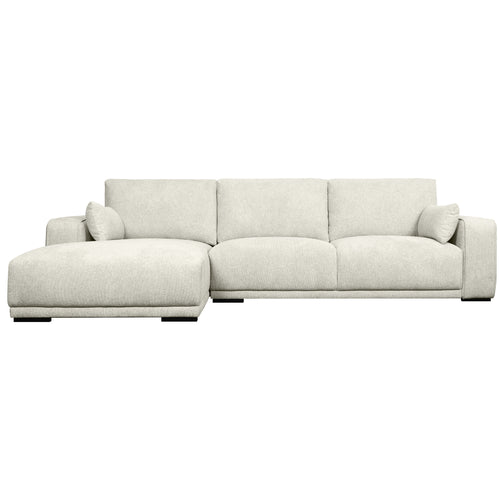 Furnhouse chaise longue bank links California - Crème wit - Stof - 105x305x85
