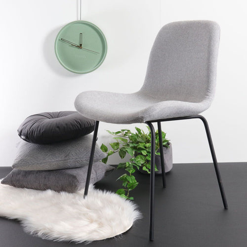 Nolon Nora-Fé Eetkamerstoelen Set van 2 - Lichtgrijs - Zwarte Poten - vtwonen shop