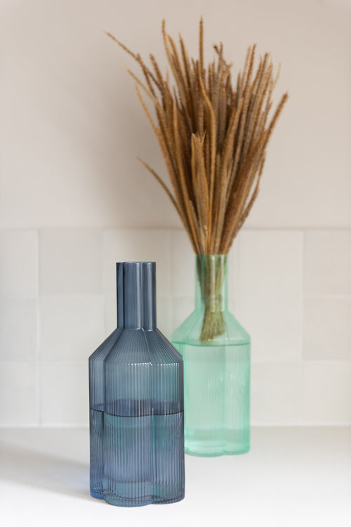 J-Line karaf Fiore - glas - aqua - vtwonen shop