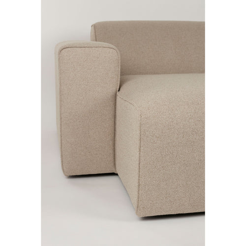 Zuiver Sofa Milka 3-zitsbank Chaise longue Links Cappuccino - vtwonen shop