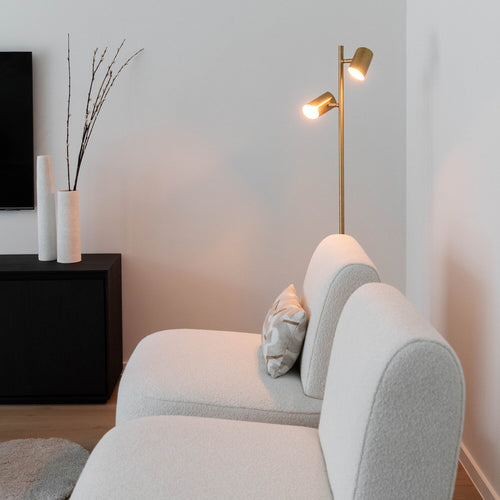 Atmooz vloerlamp Kisoro - antiek messing - Ø 33 x H 144 cm - G9
