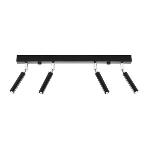 Sollux Lighting Plafondlamp EYETECH 4 zwart - 60x3x20cm