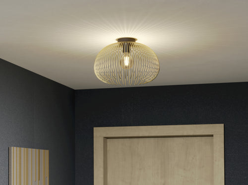 EGLO plafondlamp Venezuela - e27 - ø 38,5 cm - goud/zwart