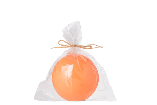 J-Line kaars Bol - fluo oranje - 30U