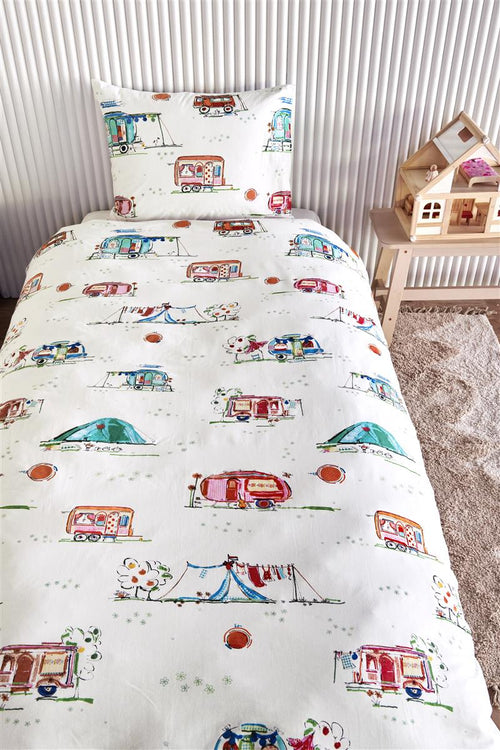 Beddinghouse Kids dekbedovertrek Happy Camping - 120x150 cm - multi - vtwonen shop