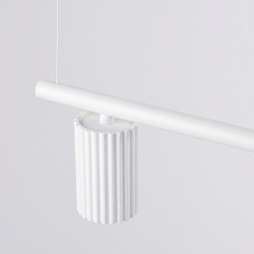Sollux Lighting Kroonluchter KARBON 4 wit - 122x6,5x212cm