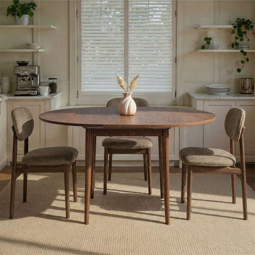 Calicosy - Ronde uitschuifbare eettafel KLARA - 100x100x75 cm