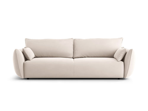 Cosmopolitan Design Slaapbank met opbergdoos Matera 3-zits, flueel beige - 108x240x86cm
