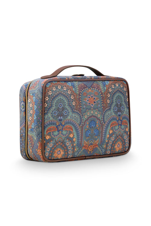 Pip Studio - Casey Beautycase Dames - Jabali - Blauw - 27x10x19cm - vtwonen shop