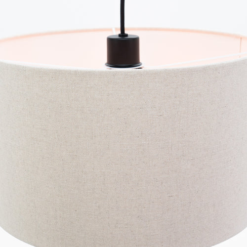 EGLO hanglamp Feniglia - e27 - ø 38 cm - beige/zwart - linnen - vtwonen shop