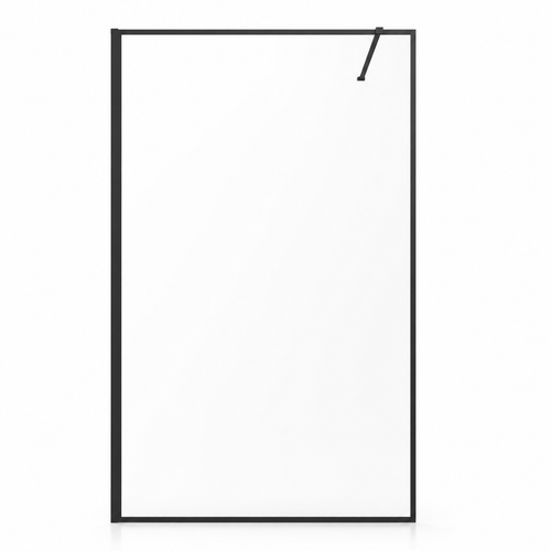 Badplaats Douchewand Georgia 100 x 200 cm – Zwart – Inloopdouche 8 mm Veiligheidsglas