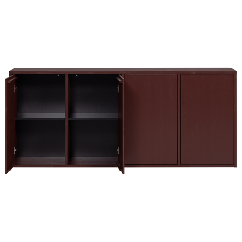 WOOOD dressoir Merel - Grenen - Bordeauxrood - 85x198x39,5