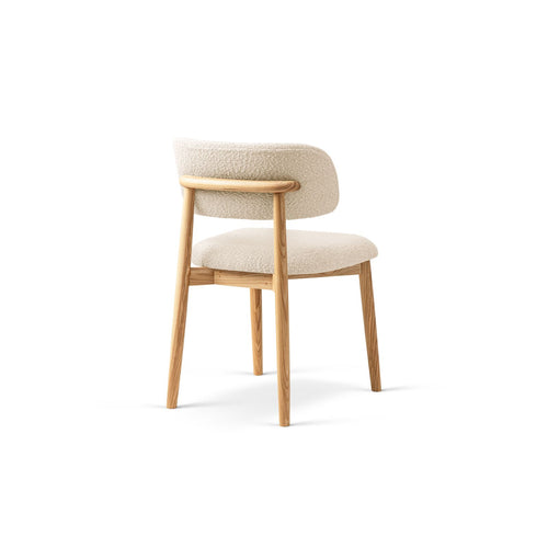 Set van 2 stoelen met gesp Evan boucle beige - 51x49.5x77cm