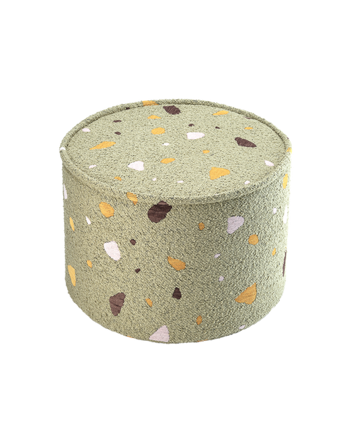 Wigiwama Terrazzo Poef - Groen - vtwonen shop