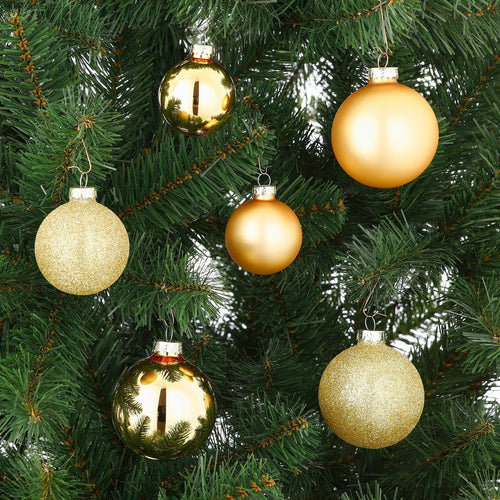 Mica Decorations Kerstballen Set - 26 Stuks - Ø7 cm - Glas - Goud