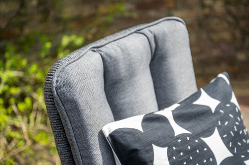 Venice dining fauteuil - carbon black - rope dark grey - mystic grey