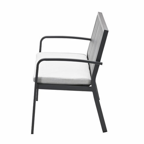 Pisa parkbank - aluminium - carbon black - valley sand