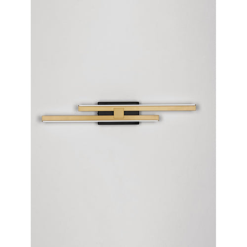 Nova Luce ANTAMA Geïntegreerde LED-wandlamp Sandy Black, Gold Triac dimbare LED 12W 510lm 3200K