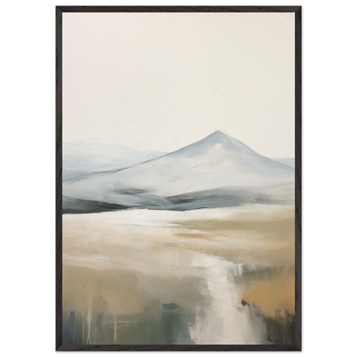 Artfulprints Poster met Lijst Abstract - Fuji path 2   - 70x100 cm - Meerkleurig