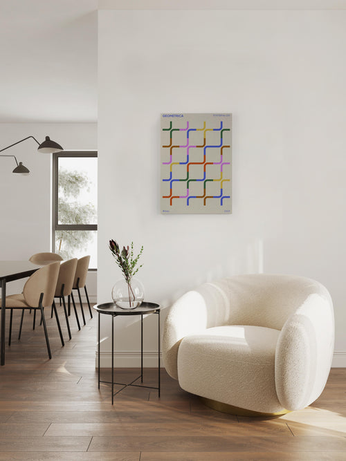 Canvas 60x40 Geometrische afdruk - vtwonen shop