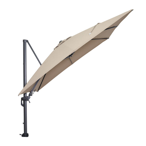 Hawaii parasol - 300x300 cm - carbon black - taupe - vtwonen shop