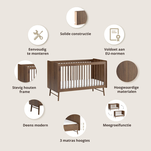 Babybed dat met je meegroeit ROSEAU