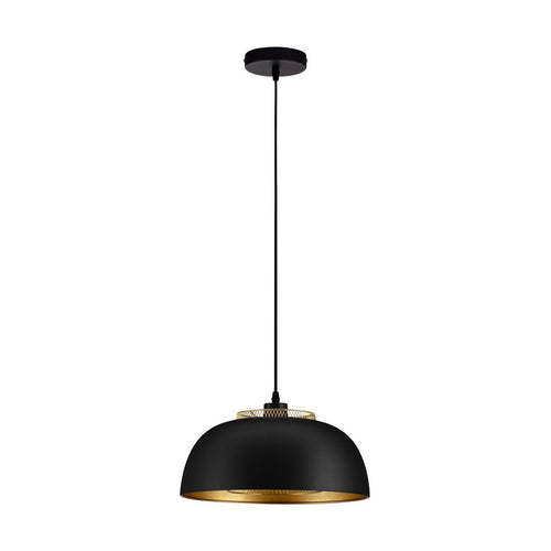 Nova Luce SQUBE Dome hanglamp voor plafond, zandkleurig zwart, goudkleurig, E27 fitting, 1x12W