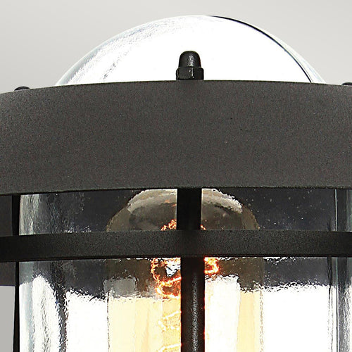 1-flammige PIR-Sockellaterne Schwarz IP44