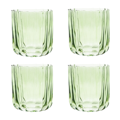 Brut Homeware | Tumbler Gaia | Set van 4 | 35cl | drinkglas | groen - vtwonen shop