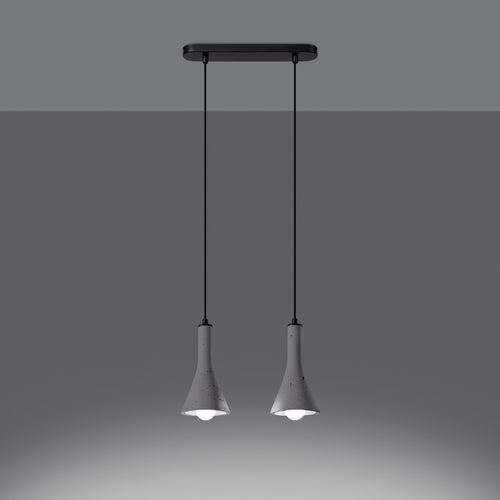 Sollux Lighting Hanglamp REA 2 beton - 34x12x113cm