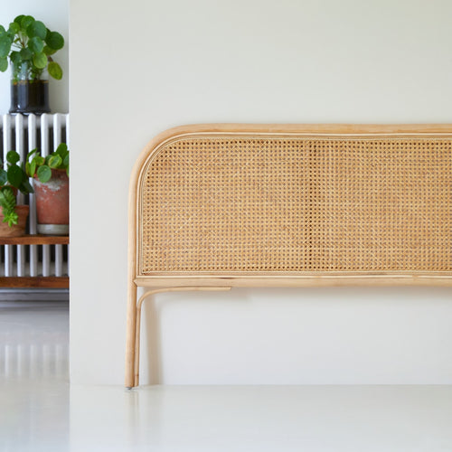 Tikamoon Hoofdbord van gevlochten rotan 160 cm - Naturel - vtwonen shop